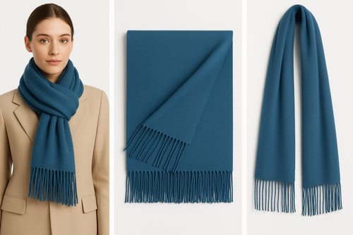 Black Pashmina Winter Scarf 6 Ft Long