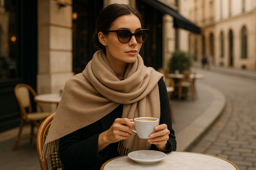 Black Pashmina Winter Scarf 6 Ft Long