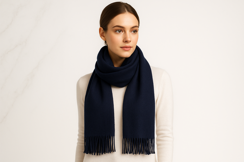 Black Pashmina Winter Scarf 6 Ft Long