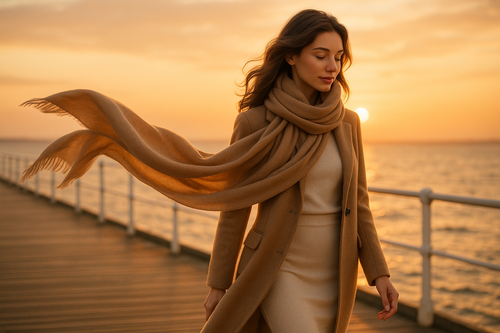 Black Pashmina Winter Scarf 6 Ft Long